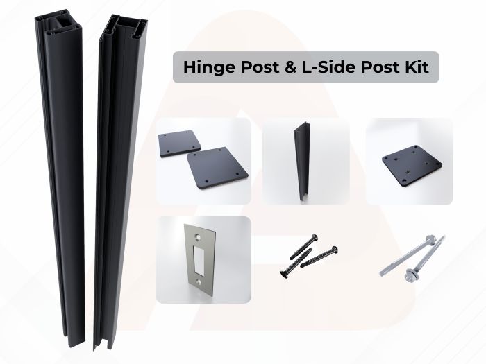 2x2in Hinge Post & L-Side Post Kit 6 ft