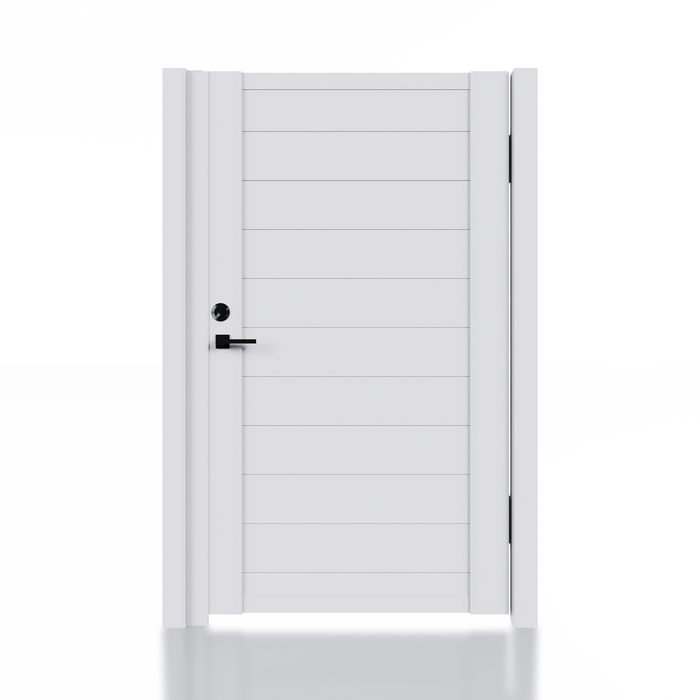 (Box) Alu 60 T&G 4x6 ft. DIY Pedestrian Gate Kit - Single swing - No Gap
