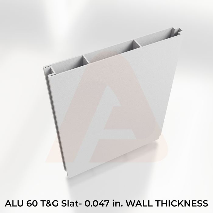 ALU 60 T&G Slat 0.047 THK x 8ft - BL - White