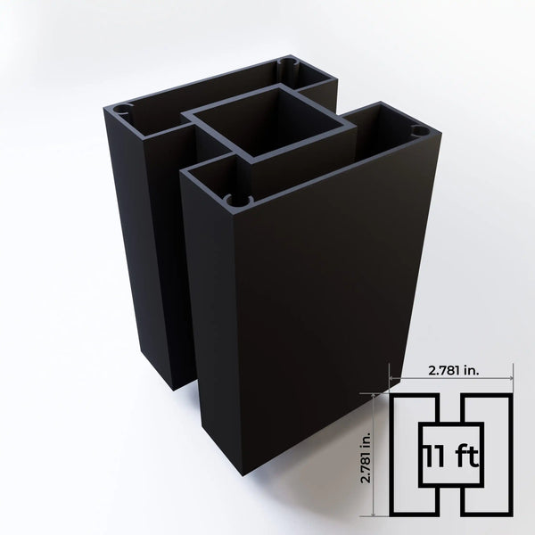 2.75 2-way Post 11 ft - Black
