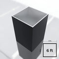 2x2 in. Square post 6 ft. - Black
