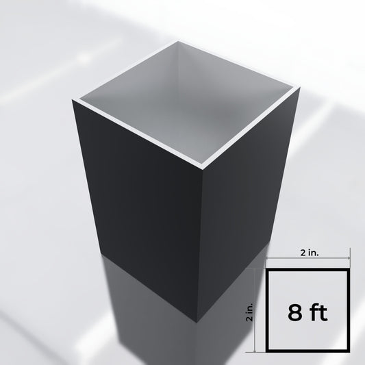2x2 Square Post 8ft Black