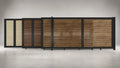 ALU 40 Horizontal GAP 3/8" Wood Grain 12X6 ft. Heavy-Duty Sliding Gate - Wood Grain