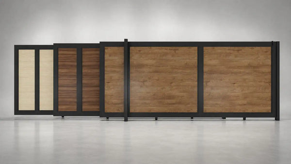 Aluminum Gate Kit Alu50 T&G woodgrain 12X6 HD USA SLIDING