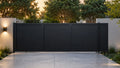 ALU 60 T&G Horizontal NO GAP Black 18x6 ft. Heavy-Duty Sliding Gate - Black
