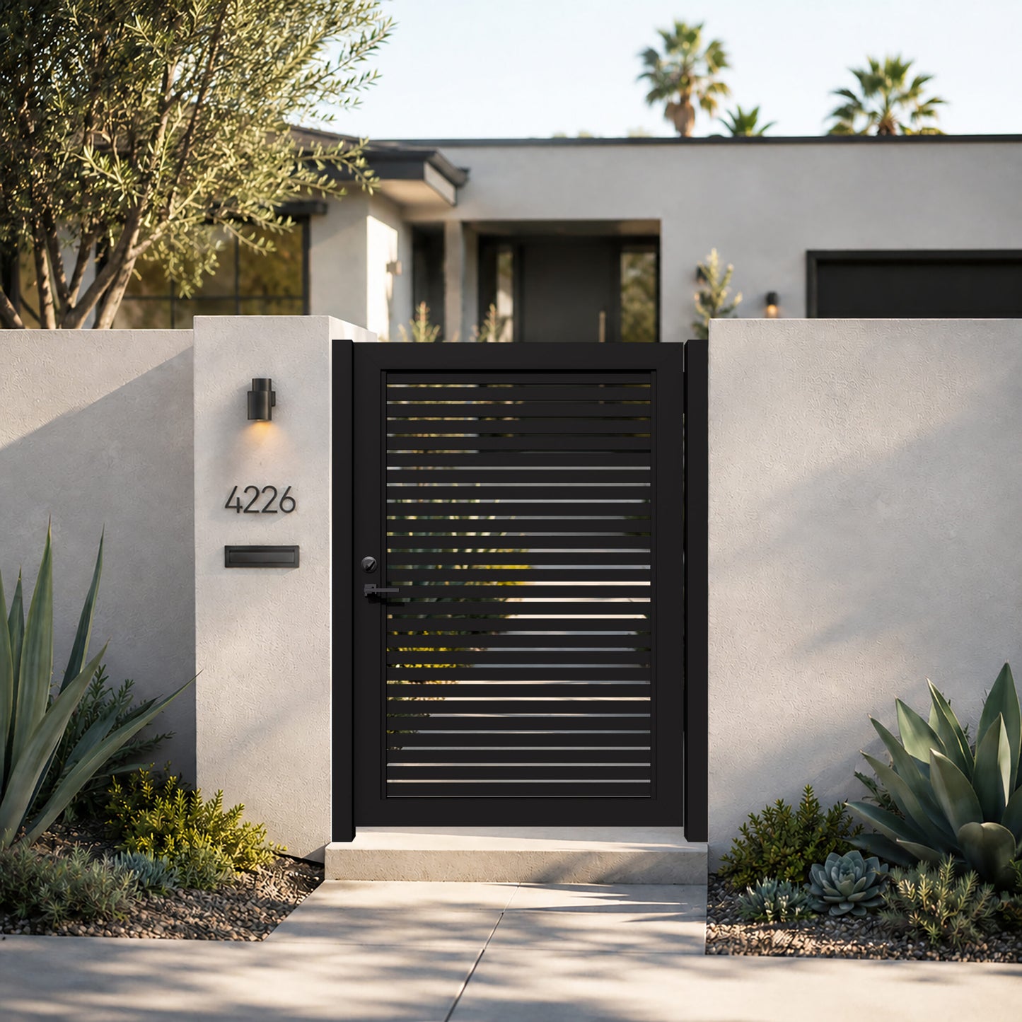 Alu 20 4x6 HD Pedestrian Gate Black