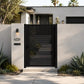 Alu 20 DIY Pedestrian Gate 4x6 ft Black (Horizontal)