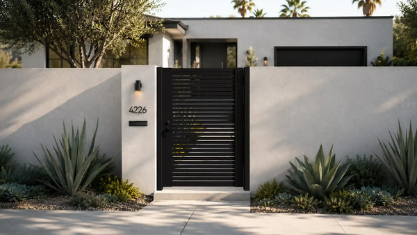 ALU 20 Black 4x6 ft. Universal DIY Pedestrian Gate Kit - Single Swing - GAP 3/8" or 1/2"