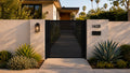 ALU 20 Black 6x6 ft. Universal DIY Pedestrian Gate Kit - Single Swing - GAP 3/8" or 1/2"