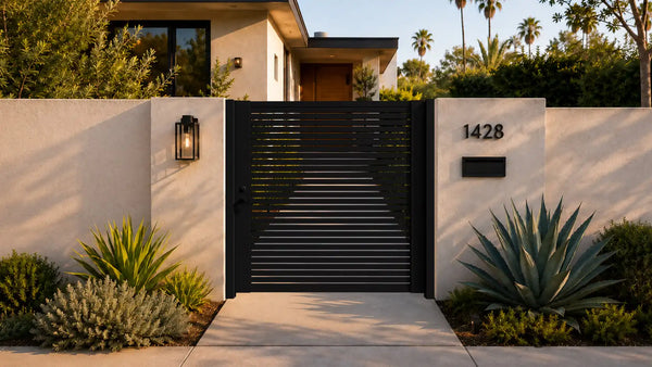 ALU 20 Black 6x6 ft. Universal DIY Pedestrian Gate Kit - Single Swing - GAP 3/8" or 1/2"