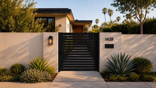 Alu 40 6x6 HD Pedestrian Gate Black (Horizontal)