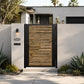 Alu 40 DIY Pedestrian Gate 4x6 ft Woodgrain (Horizontal)