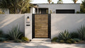 ALU 40 Woodgrain 4x6 ft. Universal DIY Pedestrian Gate Kit - Single Swing - GAP 3/8" or 1/2"