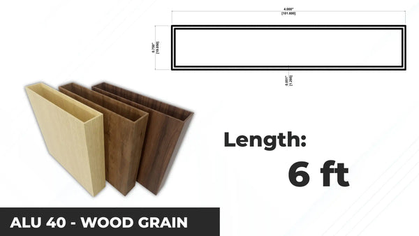 ALU40 6ft Aluminum Wood Grain