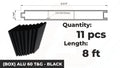 (Box) ALU 60 T&G Slat 0.047in Thk 8ft - 11pcs (Fence Slat Kit) - BL