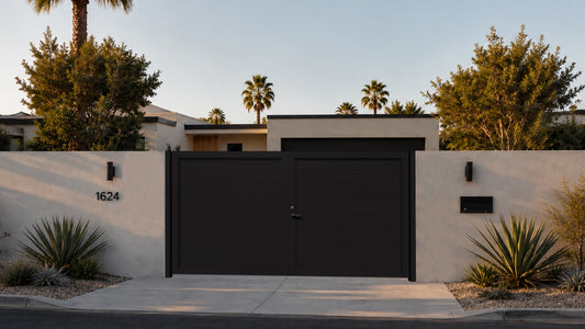 Alu 60 T&G HD 12x6 Pedestrian Gate Black (Horizontal)