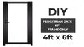 DIY GATE FRAME KIT ONLY 4' x 6' - BLACK