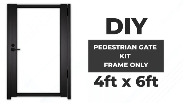 DIY GATE FRAME KIT ONLY 4' x 6' - BLACK