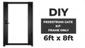 DIY GATE FRAME KIT ONLY 6' x 8' - BLACK