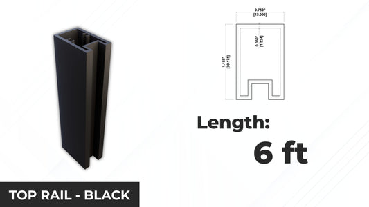 TOP RAIL BL 6ft