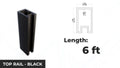 Top Rail 6ft BLACK