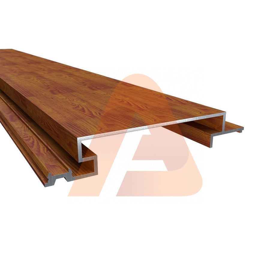 Woodgrain architectural aluminum cladding profile from Aluglobus