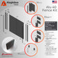 Aluminum Gate Kit Alu40 Universal DIY 6' x 6' BLACK