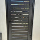 Installed pedestrian gate built with black ALU 40 aluminum slats