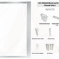 DIY GATE FRAME KIT ONLY 4' x 6' - BLACK - White