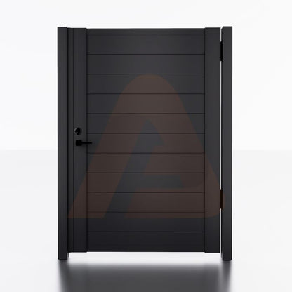 (Box) Alu 60 T&G 4x6 ft. DIY Pedestrian Gate Kit - Single swing - No Gap