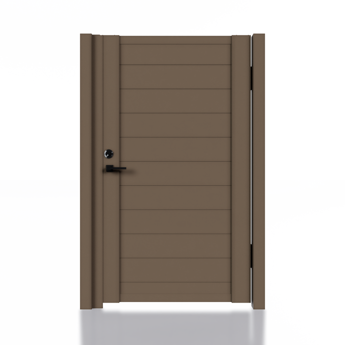(Box) Alu 60 T&G 4x6 ft. DIY Pedestrian Gate Kit - Single swing - No Gap