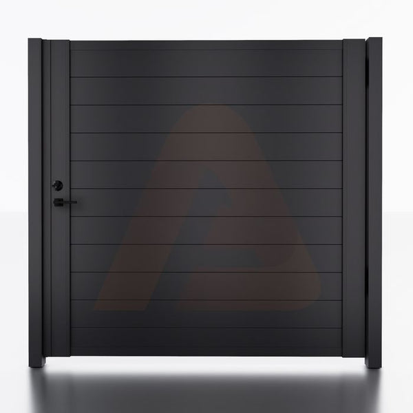 (Box) Alu 60 T&G 6x6 ft. DIY Pedestrian Gate Kit - Single swing - No Gap