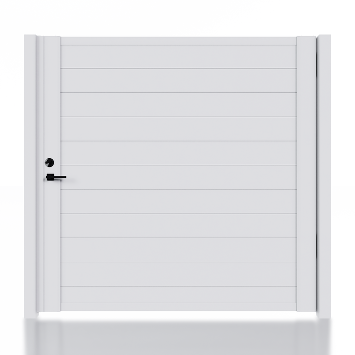 (Box) Alu 60 T&G 6x6 ft. DIY Pedestrian Gate Kit - Single swing - No Gap