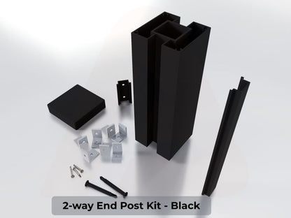 (Fence Box) 2.75 2-way End Post Kit 8 ft