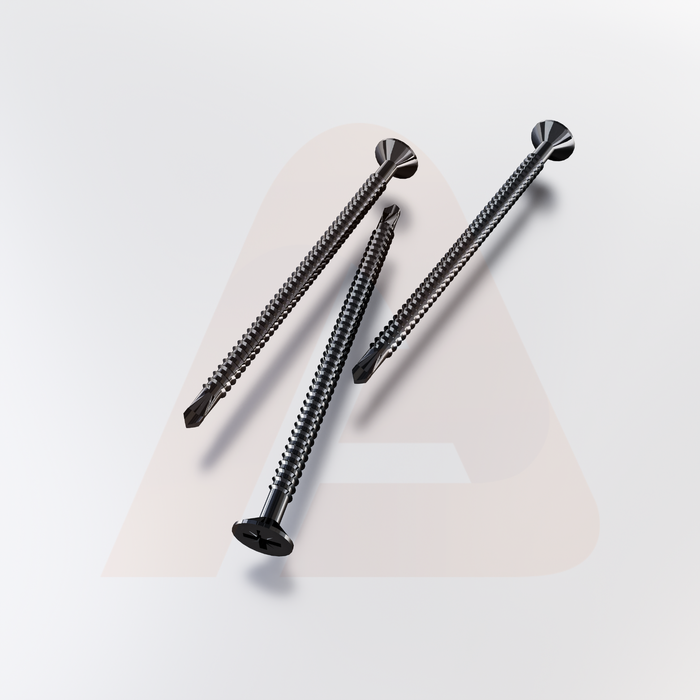 #14x2" Stainless Steel Screws - Black