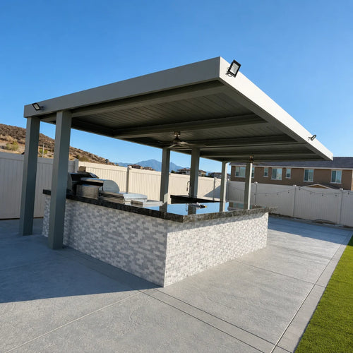 Louver roof, closed