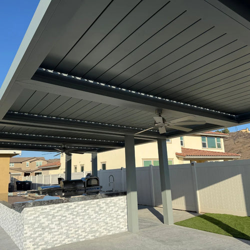 Louver patio with fans
